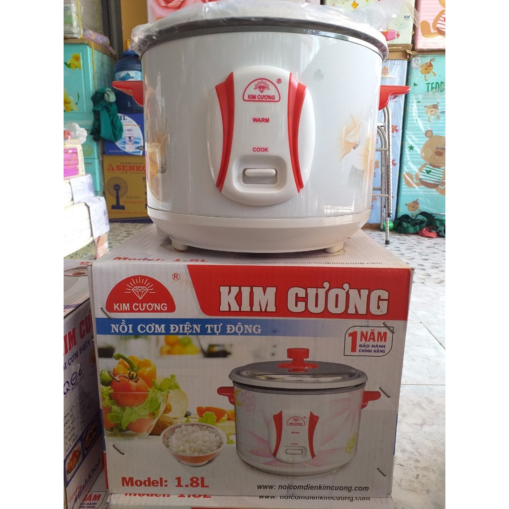 Nồi Cơm Điện Nắp Rời Kim Cương 1.8L Chính Hãng Bảo Hành 12 Tháng