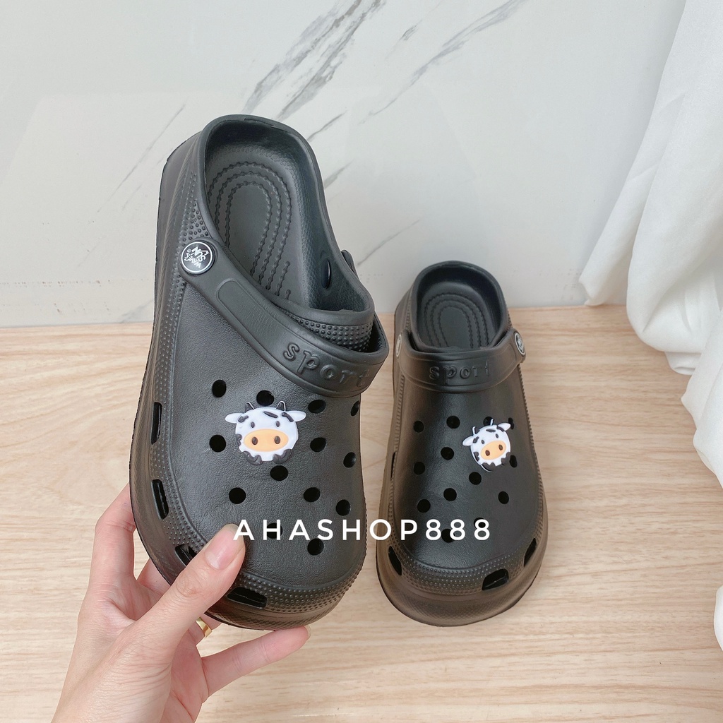Tăng size Dép Sục Cá Sấu Miệng Há Siêu Nhẹ Tăng Chiều Cao 2.5cm G177