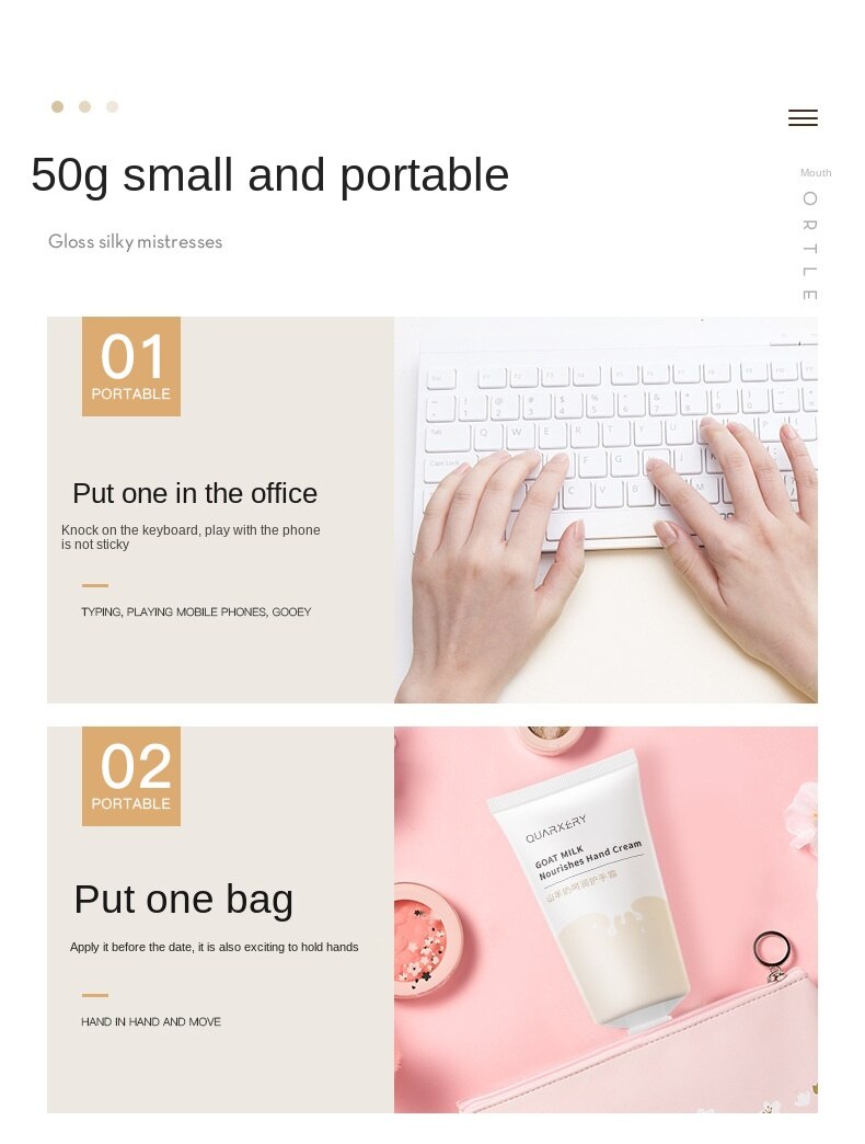 (Hàng Mới Về) Kem Dưỡng Da Tay Chiết Xuất Sữa Dê Dưỡng Ẩm Chăm Sóc Da | BigBuy360 - bigbuy360.vn