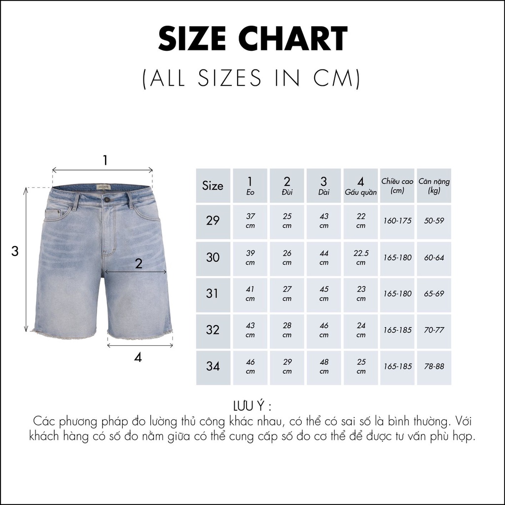 Quần short jean nam streetwear cao cấp FNOS SJ form ngắn ngang gối, ống rộng jean thun co giãn