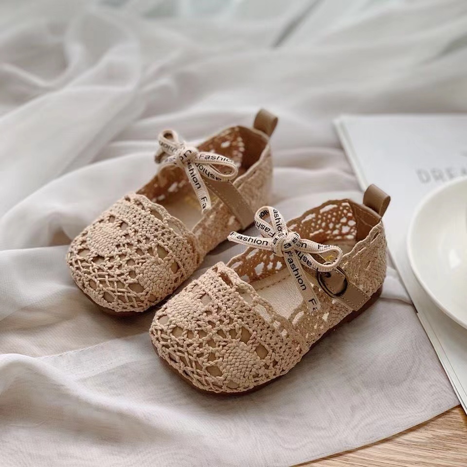 Giày Búp Bê Đế Mềm Đính Nơ Thời Trang Xuân Thu Cho Bé Gái 1-3 Tuổi