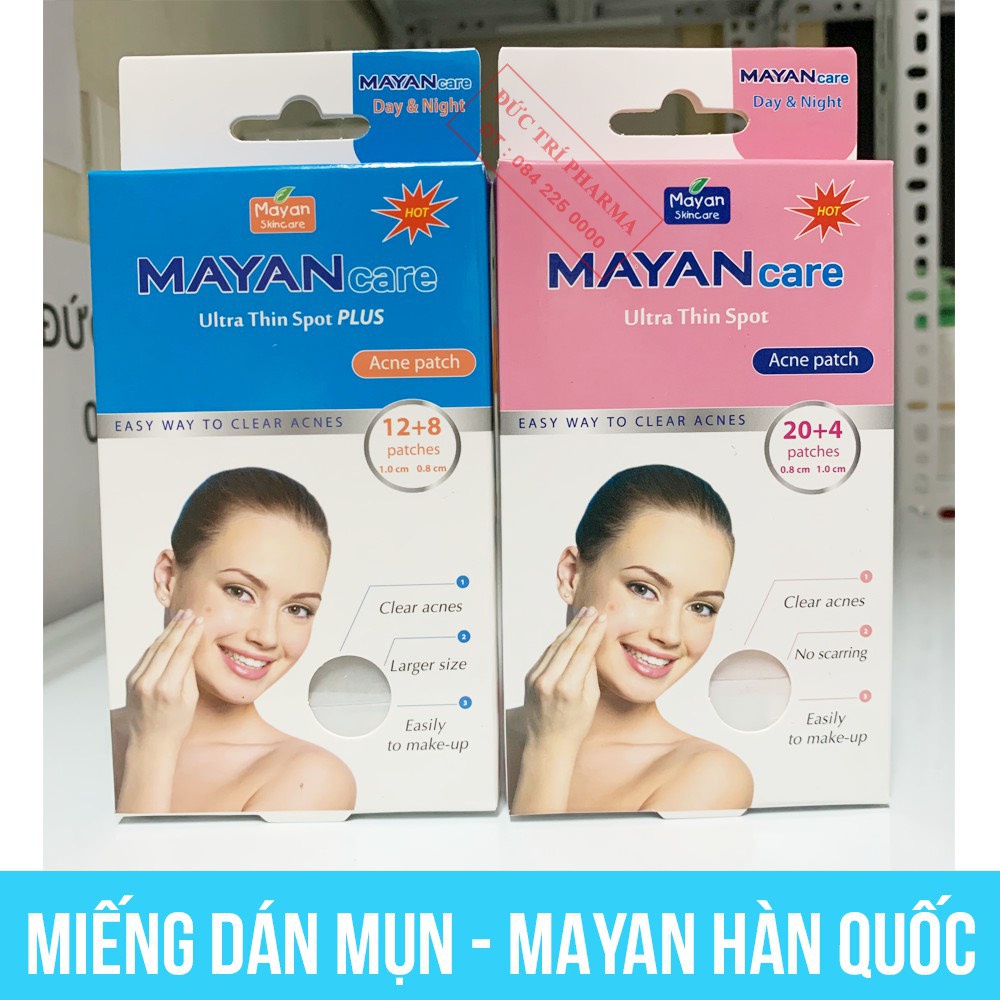 Miếng dán mụn Mayan Care nhiều kích cỡ từ Hàn Quốc hút mụn sưng đỏ, mụn bọc, kháng khuẩn, ngừa sẹo