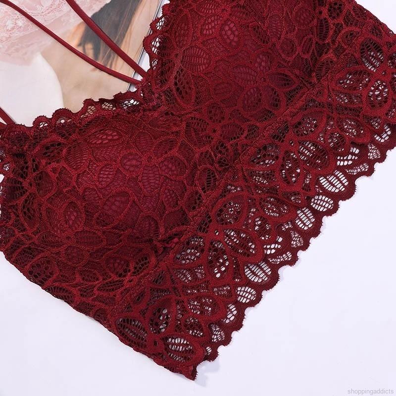 [Mã FASHIONT4WA2 giảm 10K đơn 50K] Áo bralette quây hai dây chất ren có mút nhẹ cho nữ | BigBuy360 - bigbuy360.vn