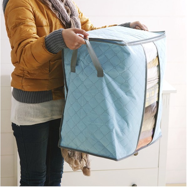 Túi đựng chăn gối quần áo bằng vải oxford chống thấm nước gấp gọn dùng tại nhà