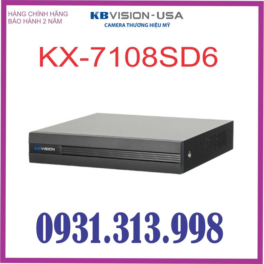 Đầu ghi hình 8 kênh 5 in 1 KBVISION KX-7108SD6