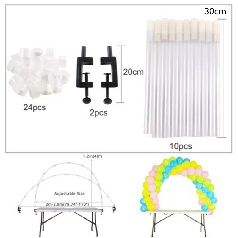 Bộ Vòm Bộ Khung Bong Bóng Kẹp Bàn ,Trang Trí Bàn Tiệc
