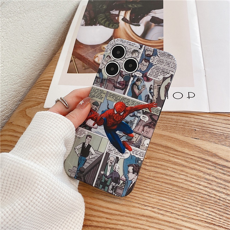 Hoạt Hình Ốp Điện Thoại Mềm Hình Siêu Anh Hùng marvel Cho iphone15 15pro 15promax 14 13 12 11 max x / xs xr xsmax 7p 8p