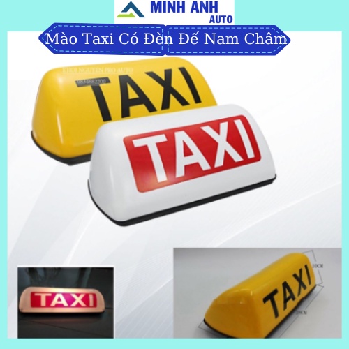 Mào TAXI có đèn, đế nam châm,gồm 2 màu vàng và trắng