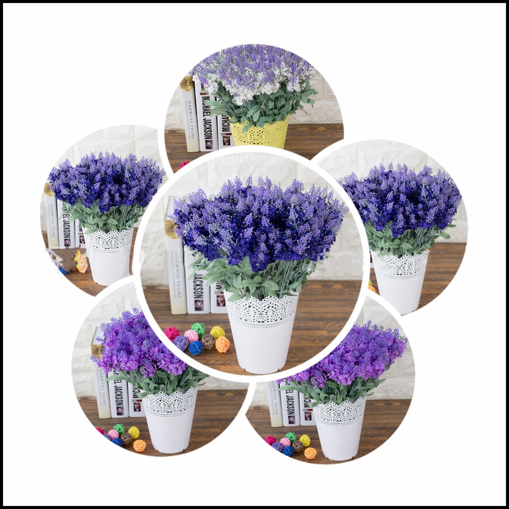 Nhánh Hoa LAVENDER 4 Màu - Hoa Gỉa Cao Cấp nhân tạo cắm trang trí phòng ốc, nhà cửa, decor chụp ảnh siêu xinh [B6-D2]