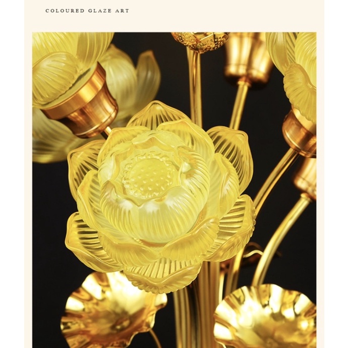 ĐÈN LED HOA SEN LƯU LY THỜ CÚNG TRANG TRÍ