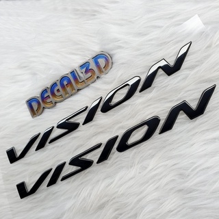 Tem vision 2021 chữ nổi 3d màu đen khói hàng cao cấp siêu nét giá 1 cặp