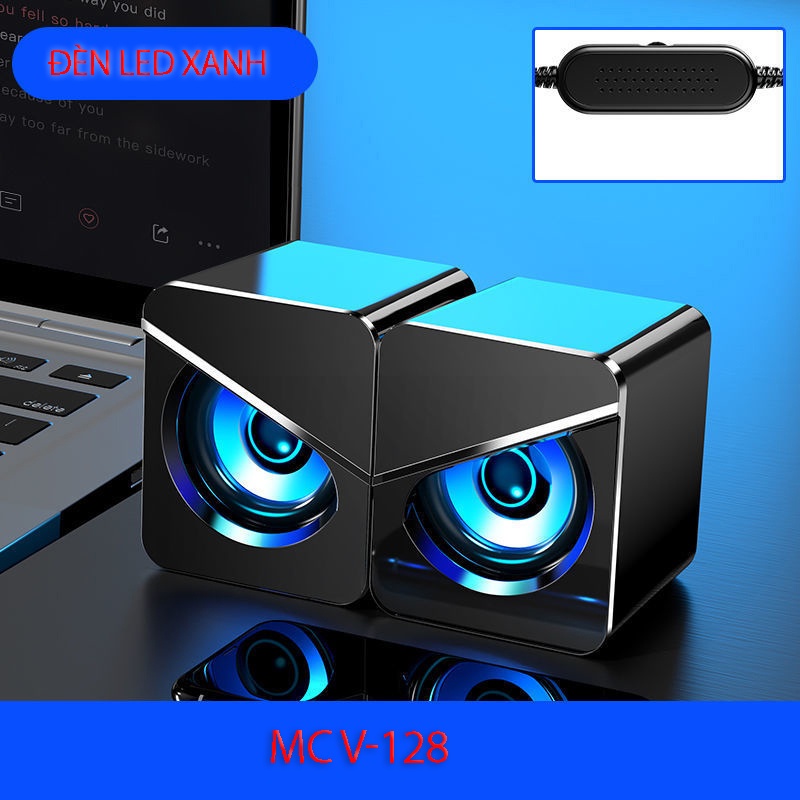 Loa máy tính laptop vi tính mini MC V-158 Pro Âm Bass Trầm nổi loa di động Eagle Eye dùng cho giắc cắm âm thanh 3.5MM