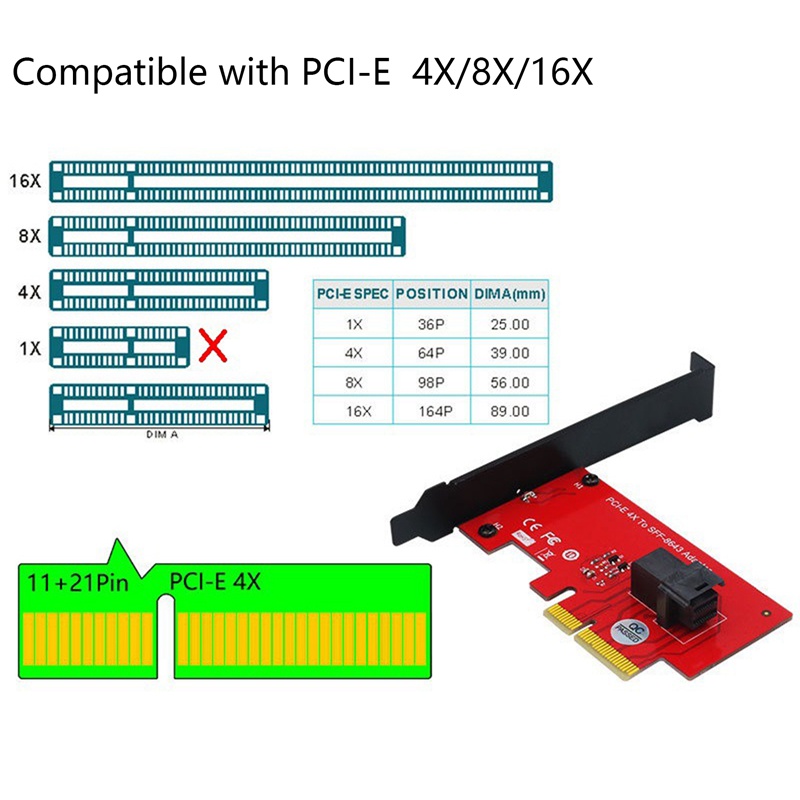Thẻ Chuyển Đổi Pci Express 4x Sang Sff-8643 U2 Nvme Ssd Sang Pci-E 4x Cho U.2 Pcie Nvme Ssd Intel | BigBuy360 - bigbuy360.vn