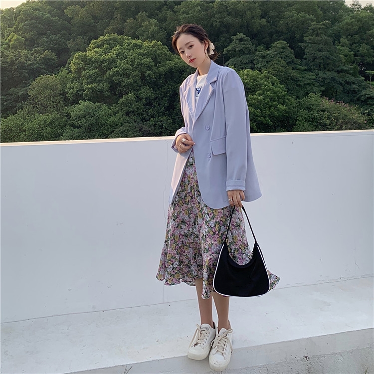 Áo khoác blazer dài tay phong cách Hàn Quốc xinh xắn cho nữ | BigBuy360 - bigbuy360.vn