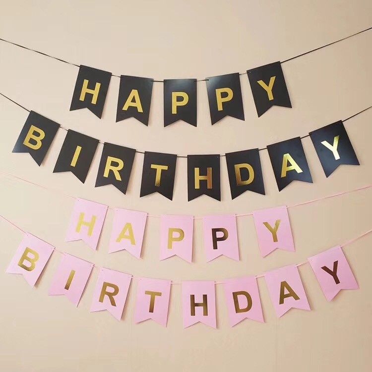 Dây Chữ Happy Birthday Trang Trí Sinh Nhật Cho Bé Trai, Bé Gái Tại Nhà Siêu Đẹp - VINADECOR