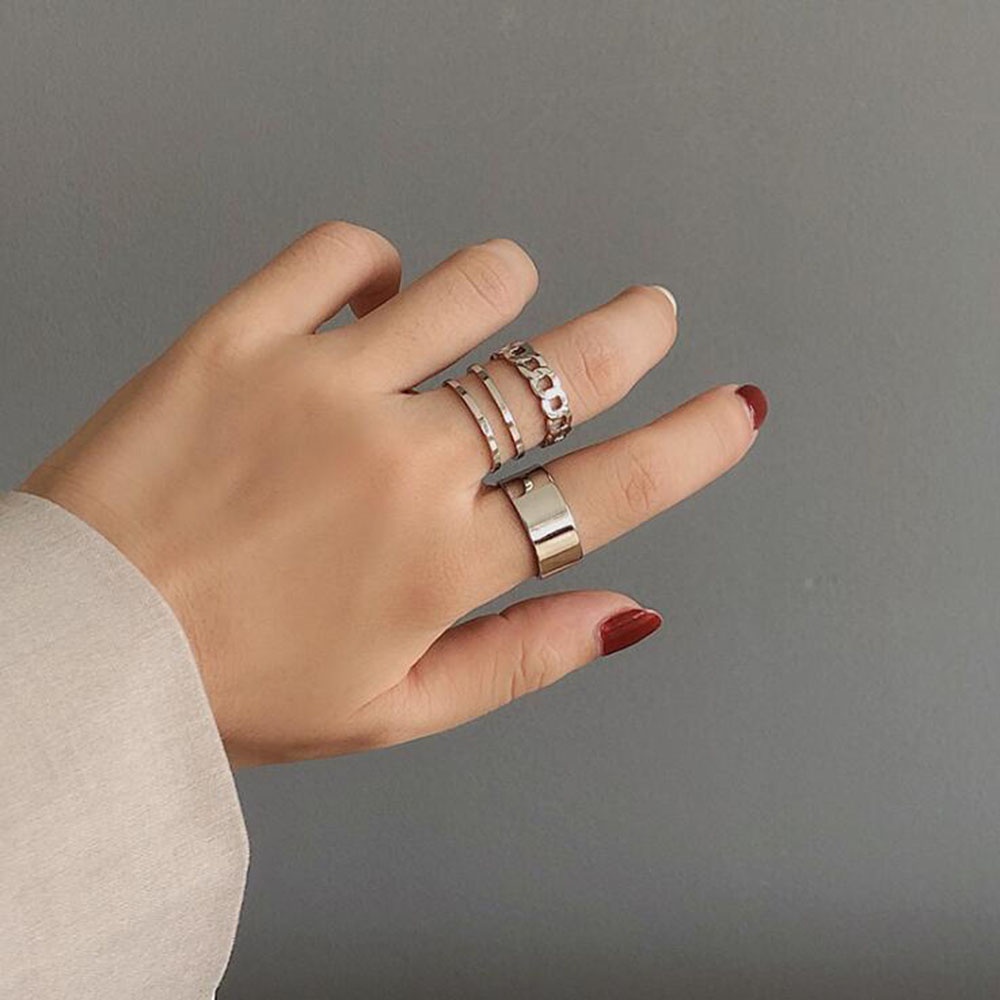 Bộ 3 nhẫn đeo khớp ngón tay cho nữ phong cách cổ điển