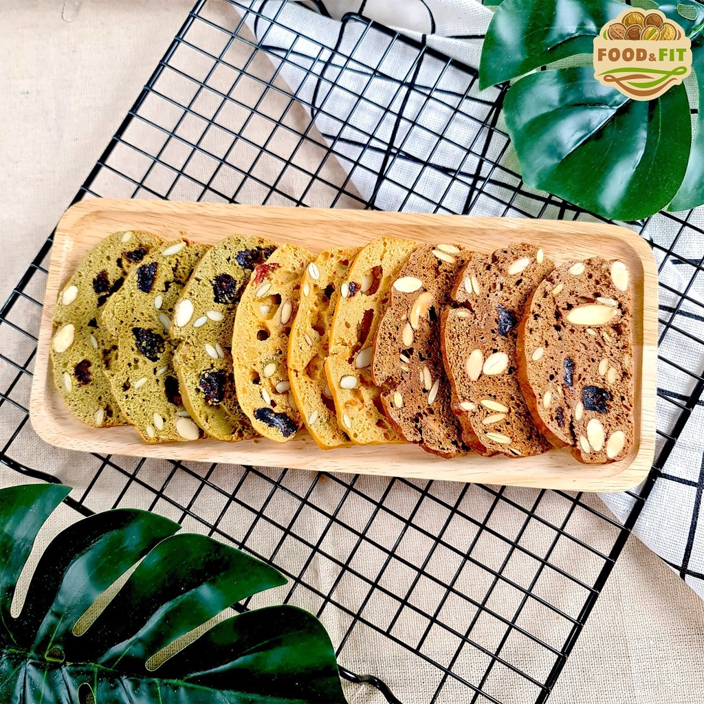 Bánh Biscotti Nguyên Cám Không Đường Ăn Kiêng Giảm Cân - Bánh Ngũ Cốc Nướng Ăn Vặt Healthy Thơm Ngon Giòn Xốp - KaLaMi