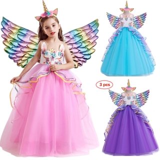 Bộ Đầm Hóa Trang Kỳ Lân Đáng Yêu Cho Bé Gái