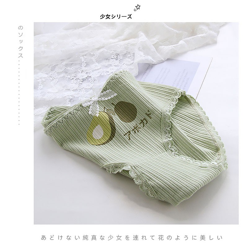 Quần lót cotton 100% Bơ phec Phối thắt nơ xuất Hàn