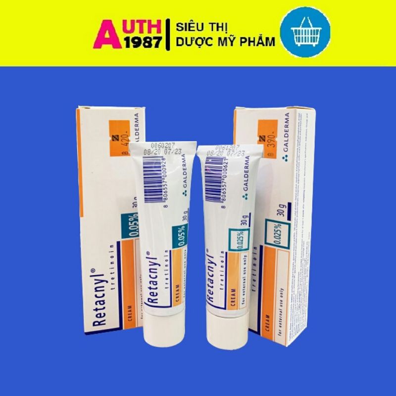 (30g) Tretinoin Retacnyl Cream 0,025%, 0.05% - Kem hỗ trợ giảm mụn, giảm lão hóa