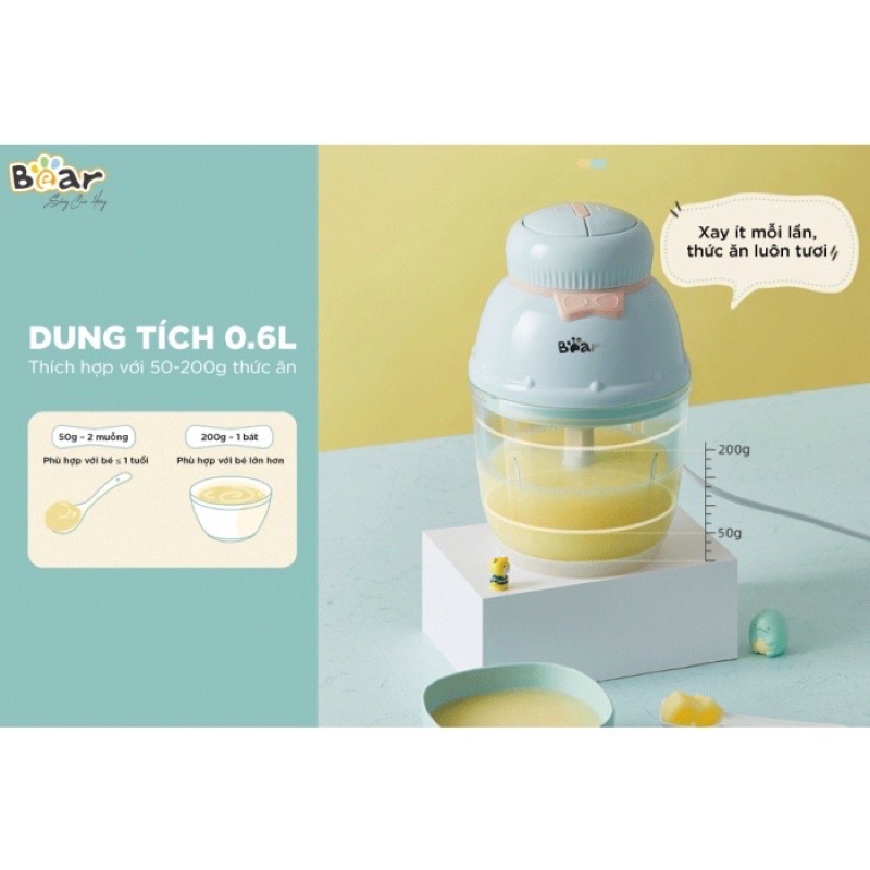 Máy xay ăn dặm cho bé Bear GR-B06V1 0,6 lít