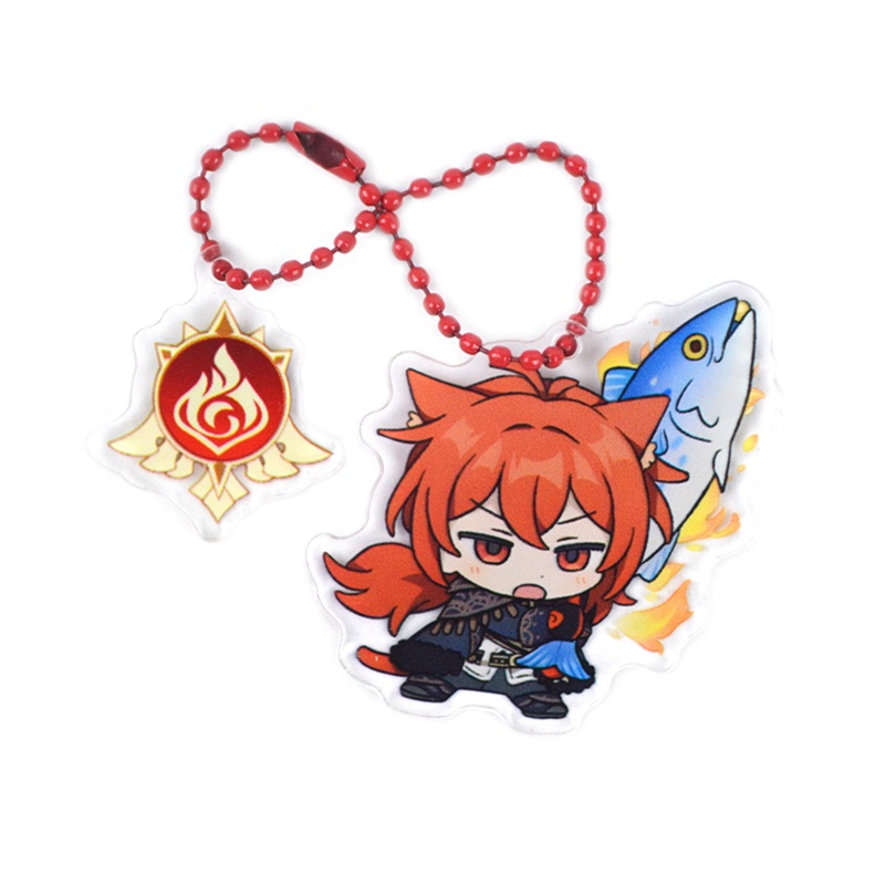 Tmdbyx Móc Khóa Acrylic Hình Nhân Vật Anime Xiao Ningguang Zhongli Hu Tao