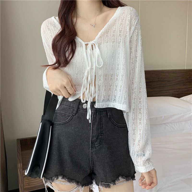 Áo Khoác cardigan Dệt Kim Tay Dài Chống Nắng Thời Trang Mùa Hè Cho Nữ