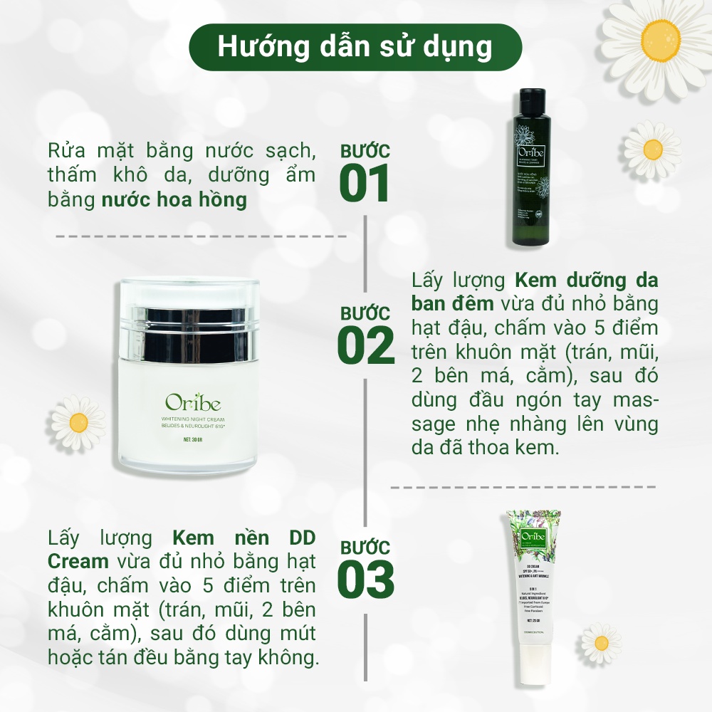 Combo Makeup, Sáng Da Toàn Diện Oribe Dưỡng Ẩm, Trắng Da Tự Nhiên - 200g