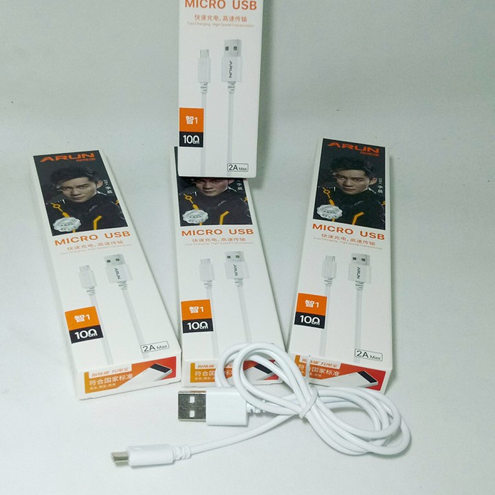 Cáp sạc micro usb ARUN dài 1m cho điện thoại máy tính bảng Android, Samsung, Oppo, Sony, Lg, Vivo, cáp truyền dữ liệu