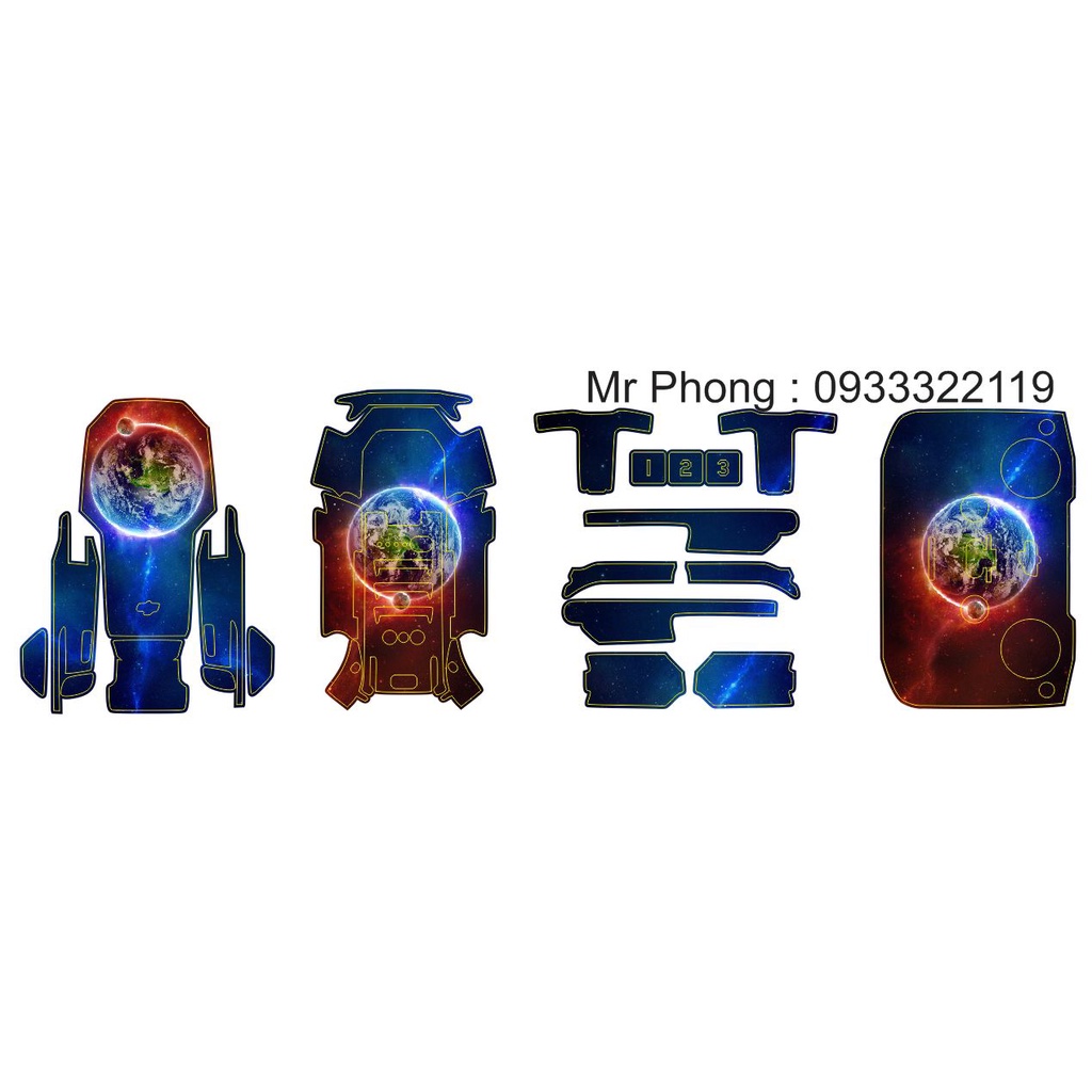 Miếng Dán Skin Trang Trí Flycam Mavic Mini - Mini 2 - Mini Se - Dán Full Body Máy - Vũ Trụ Ngân Hà