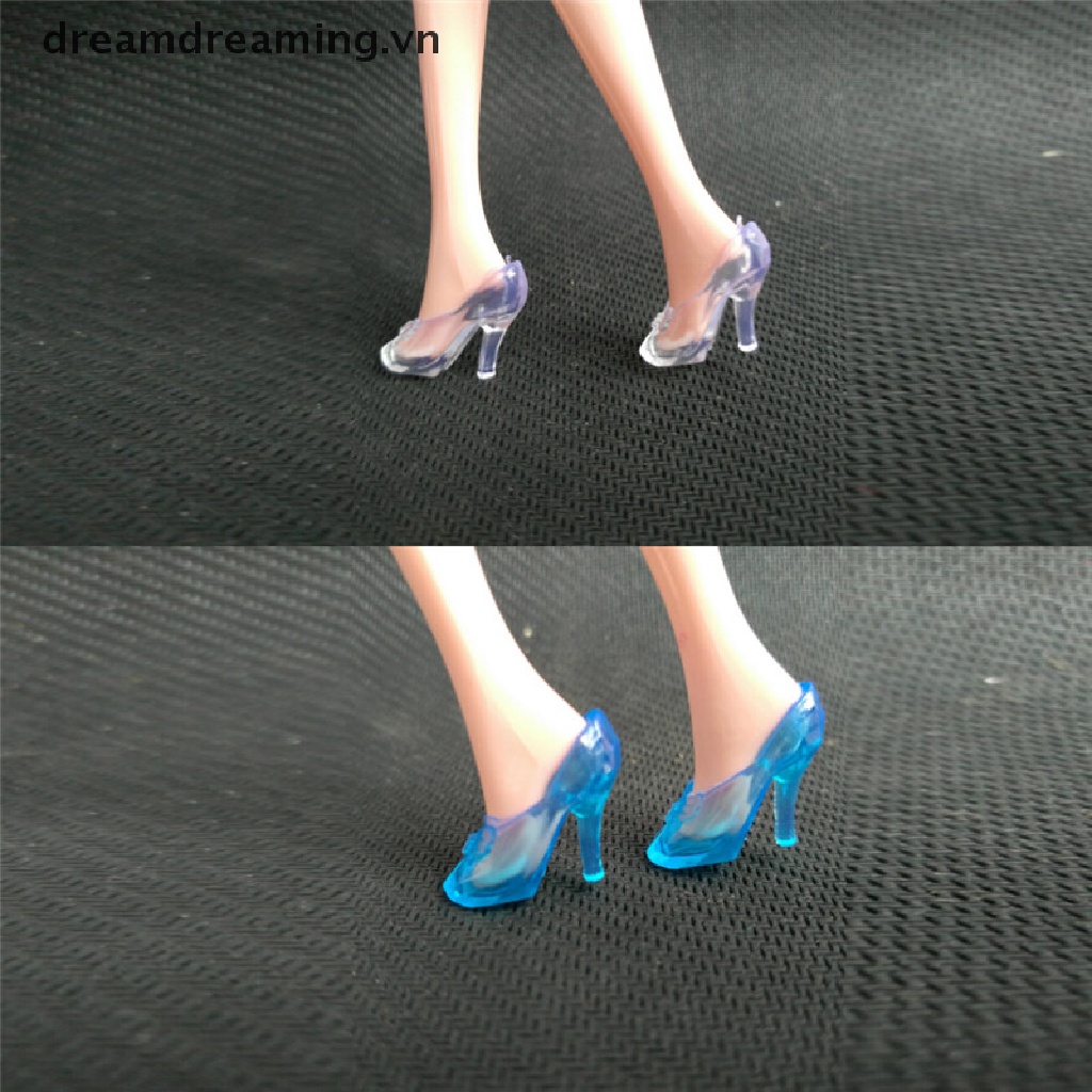 Set 5 đôi giày đính pha lê cho búp bê Barbie