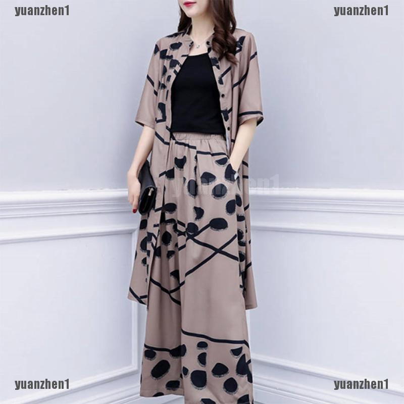 Set Đồ 2 Món Gồm Áo Chiffon Dáng Rộng + Quần ống rộng Cho Nữ