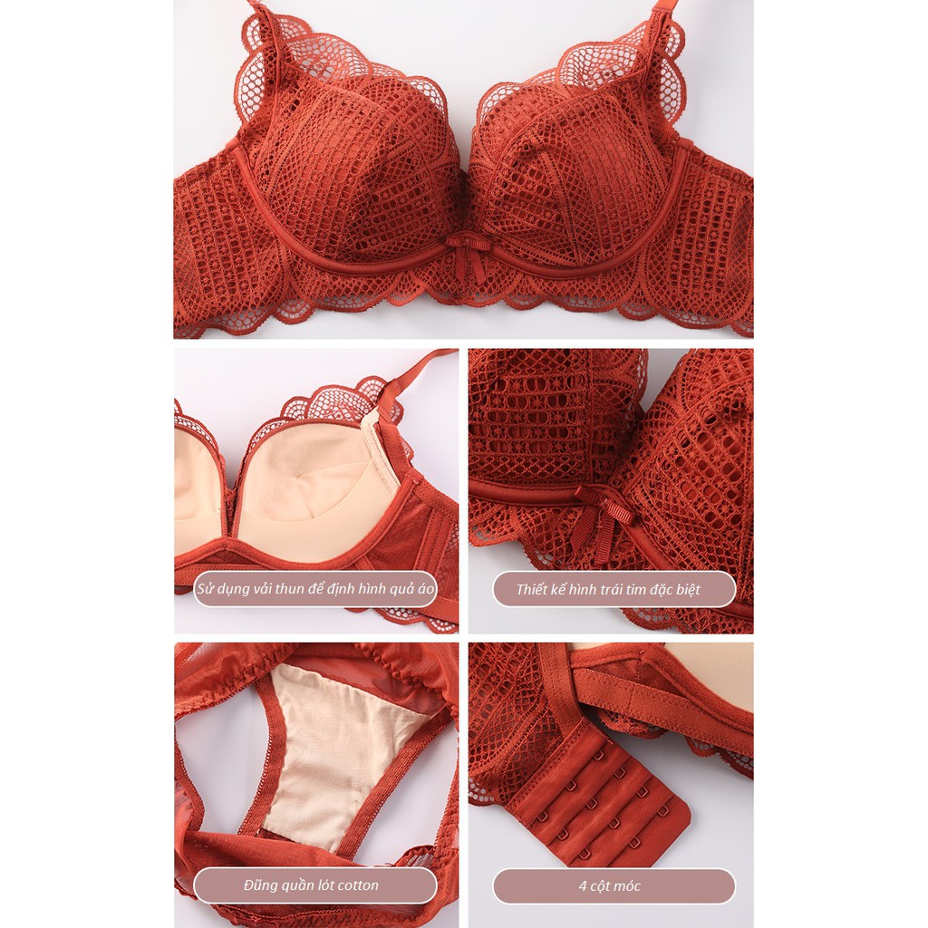 Áo Lót Ren Không Gọng Đệm Mỏng Nâng Nhẹ Siêu Thoáng B449