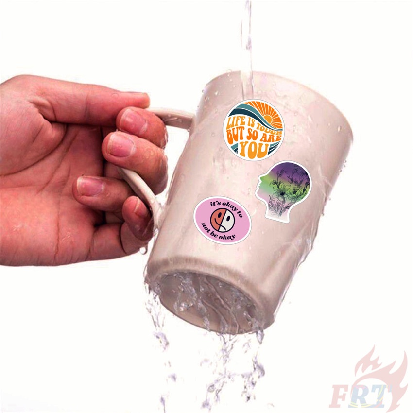 Bộ 100 Cái/Bộ ❉ Miếng Dán Nhận Thức Sức Khỏe Tâm Thần Slang Series A ❉ Miếng Dán Trang Trí Vali Laptop Ván Trượt DIY Thời Trang