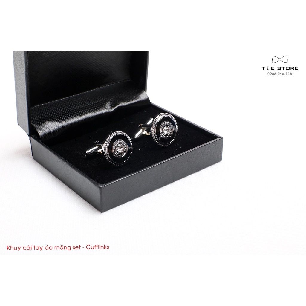 KHUY MĂNG SÉT CAO CẤP - Cufflinks ĐƠN GIẢN ĐÍNH ĐÁ
