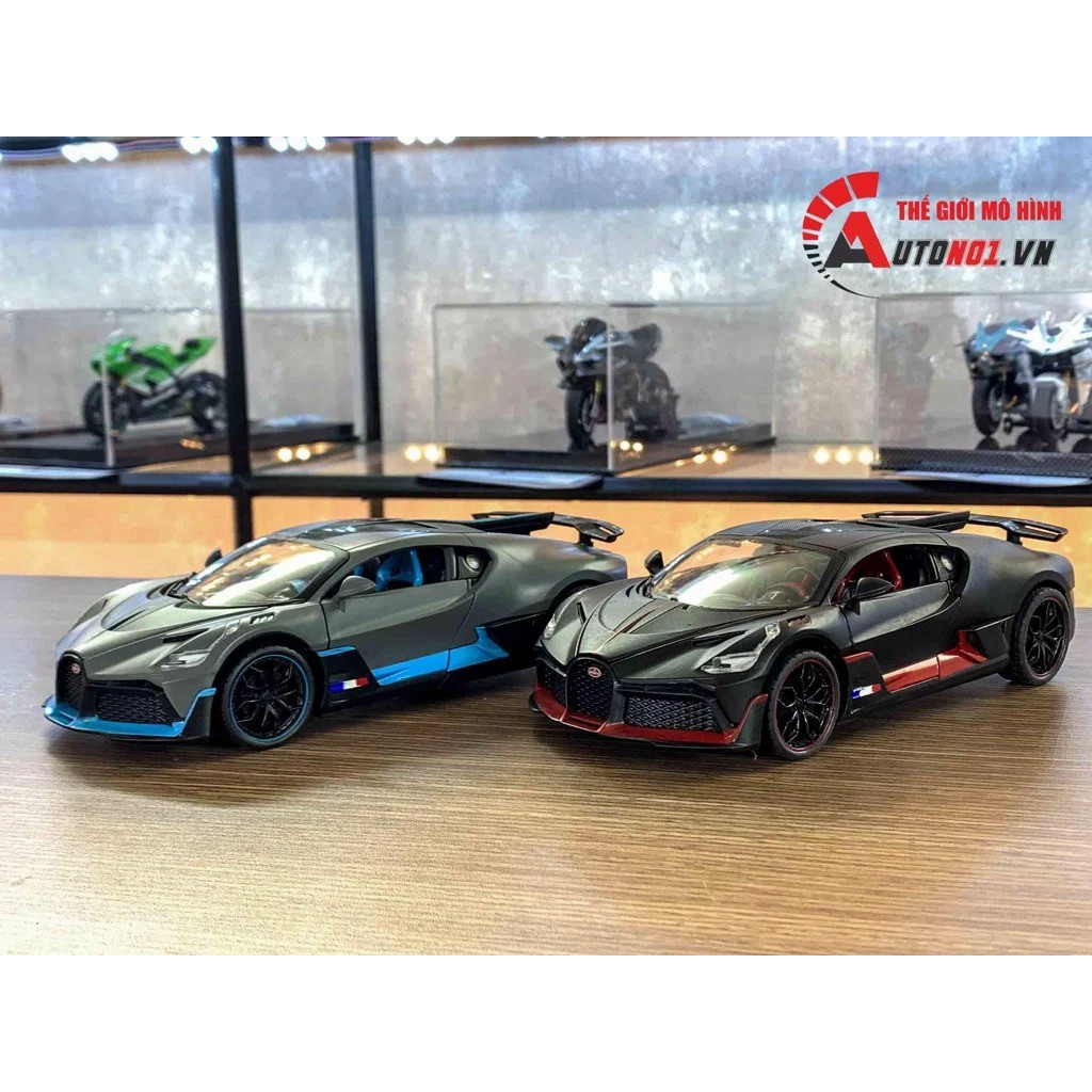 MÔ HÌNH XE BUGATTI DIVO BLACK RED 1:24 HENGTENG MODEL 7433