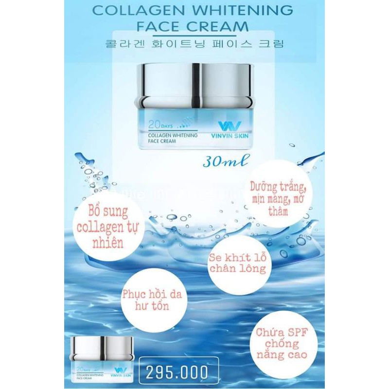 (Chính Hãng) Kem Face dưỡng trắng phục hồi da hư tổn- COLLAGEN WHITENING FACE CREAM | BigBuy360 - bigbuy360.vn