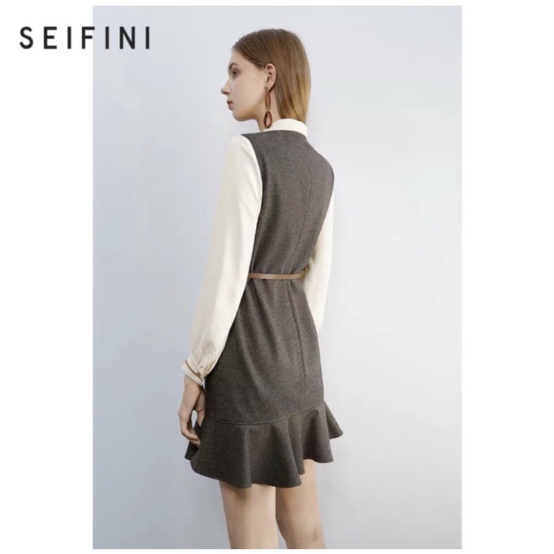 Đầm dạ tqxk Seifini size S new