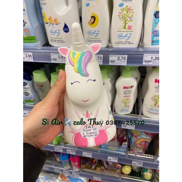 (Air ✈ Đức ) Sữa tắm &amp; gội Eau My Unicorn / Gel Bucha &amp; Banho cho bé từ 3 tuổi 400ml