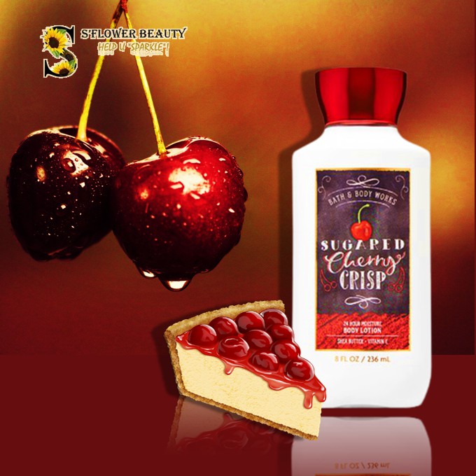 Sugared Cherry Crisp  | Bộ Sản Phẩm Gel Tắm - Dưỡng Thể - Xịt Thơm Toàn Thân Bath &amp; Body Works