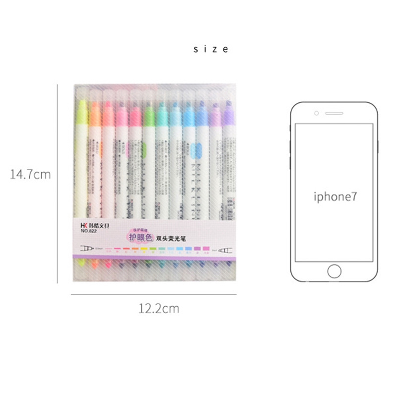 ZEBRA MILDLINER TWIN TIP Pen Highlighter Kepala Ganda 12 Warna Untuk Pelajar