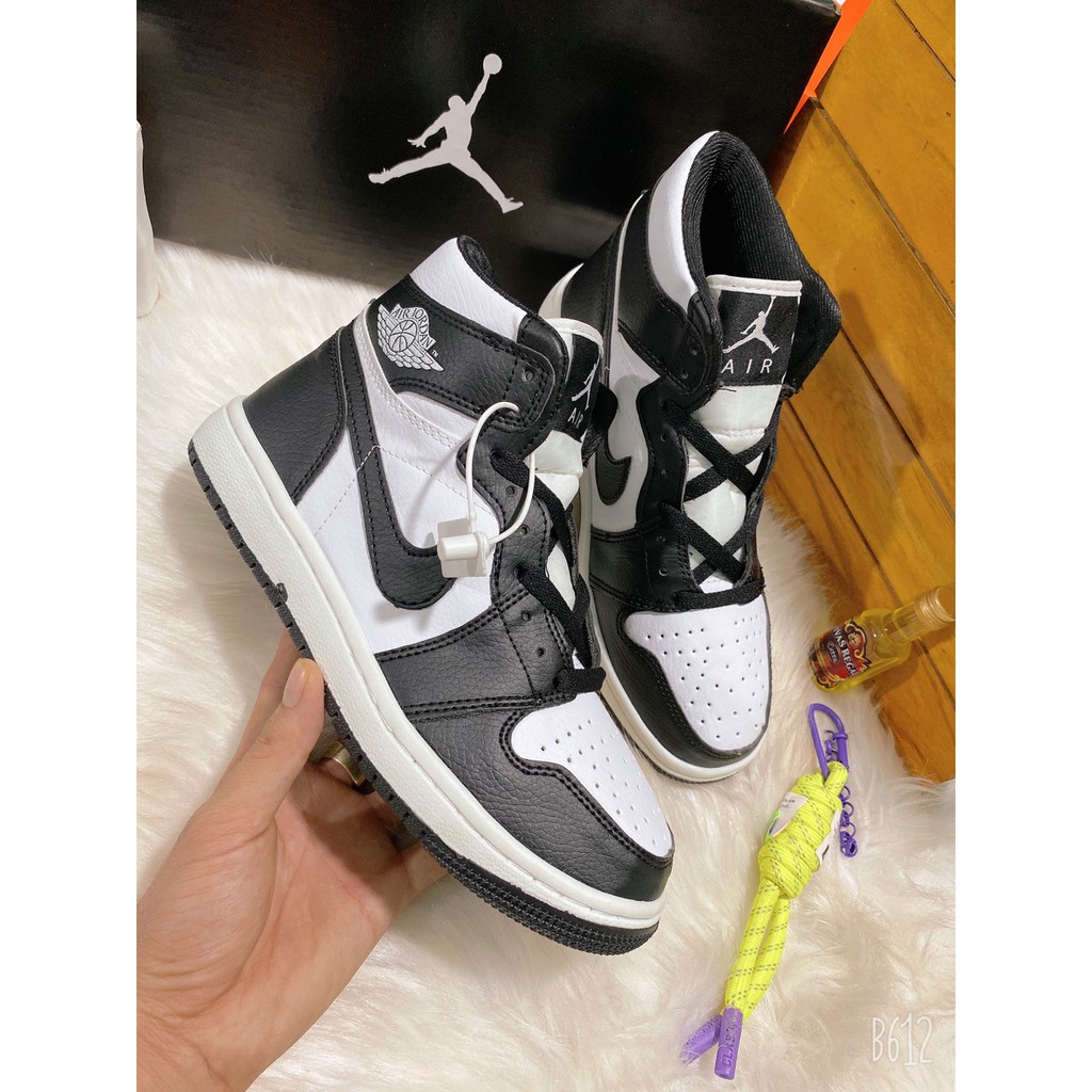 Giày thể thao sneaker Air Jordan Cổ Cao, JD1 panda đen trắng full box - Hot trend 2021 | BigBuy360 - bigbuy360.vn