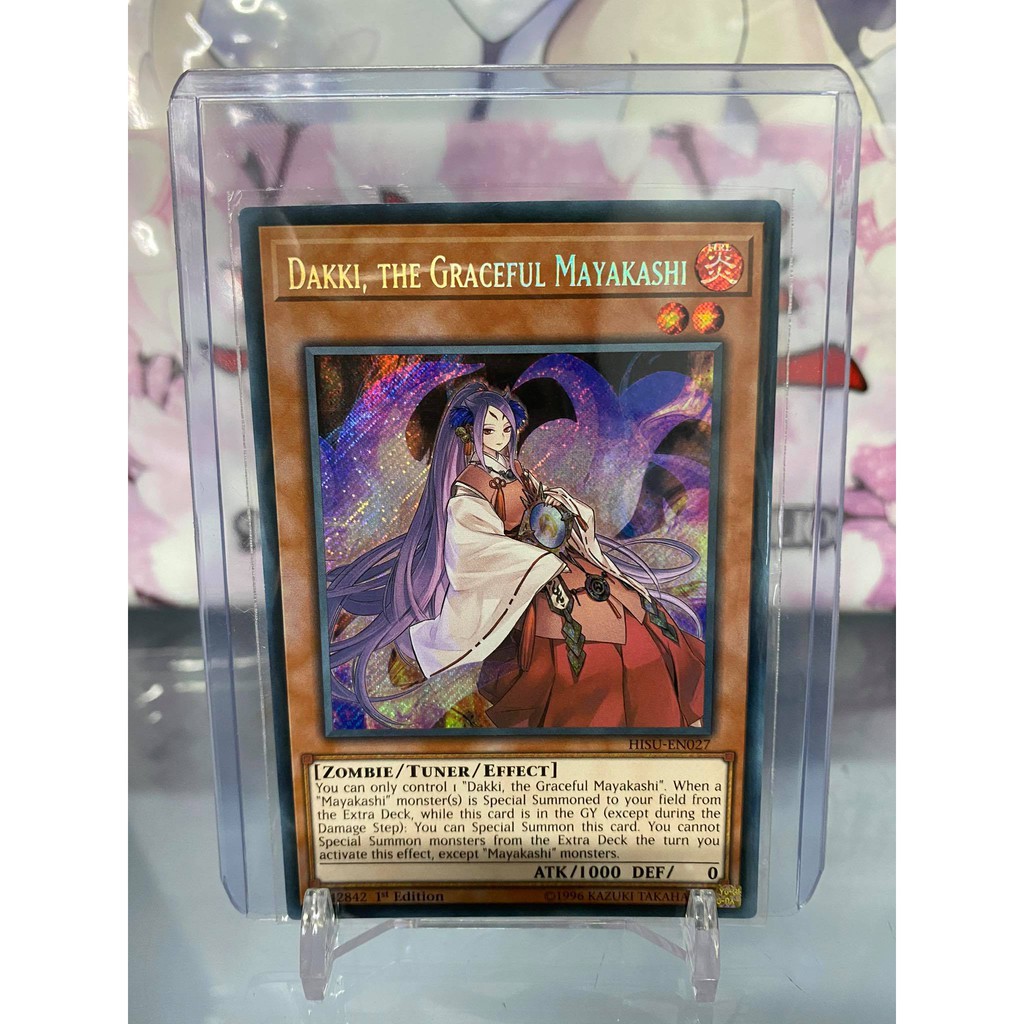 [ Dưa Hấu Yugioh ] Lá bài thẻ bài Dakki the Graceful Mayakashi – Secret Rare - Tặng bọc bài nhựa bảo quản