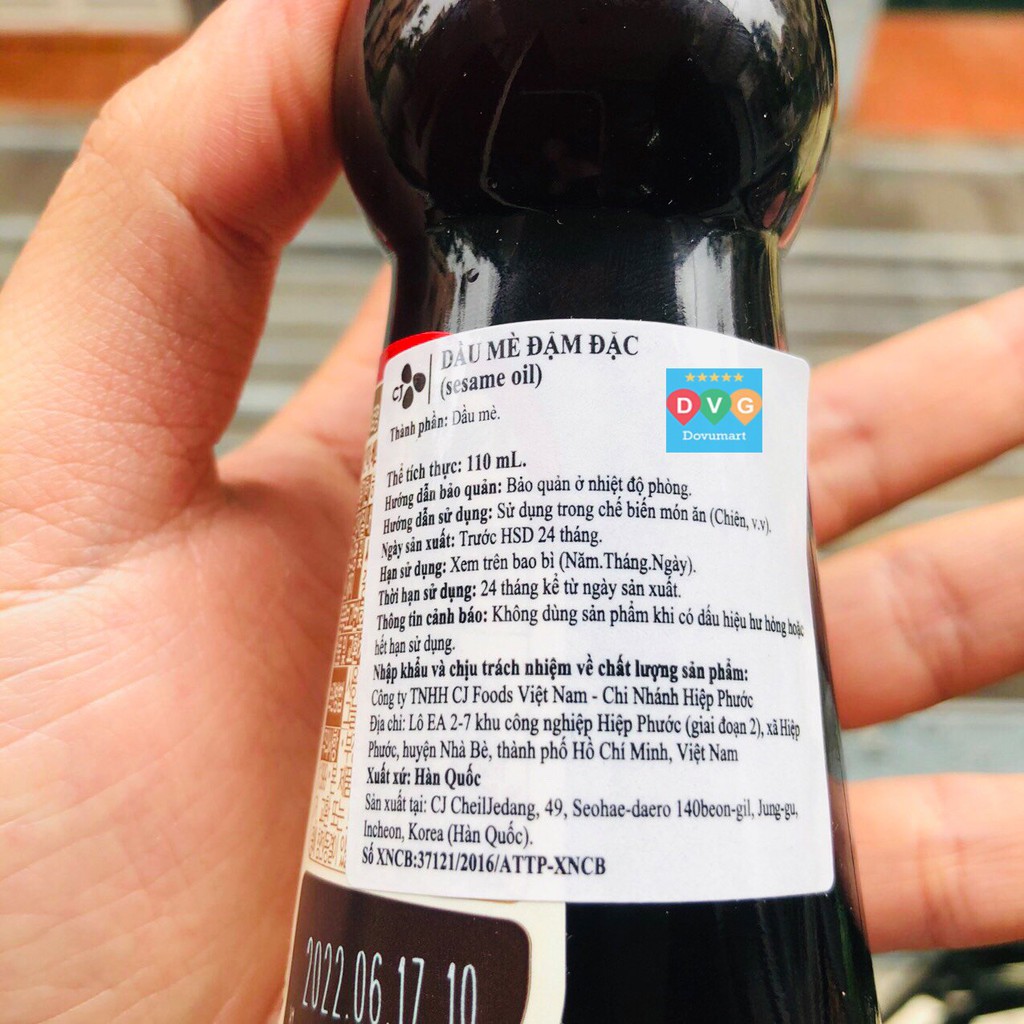 Dầu Mè Hàn Quốc Beksul Chai 110 ml