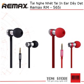 Tai nghe nhét tai in ear dây dẹt remax rm - 565i - bảo hành 12 tháng