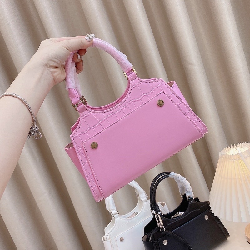 Túi pê rô vân rắn phối có quai cầm size 23cm chuẩn xxuất sinn 0024#