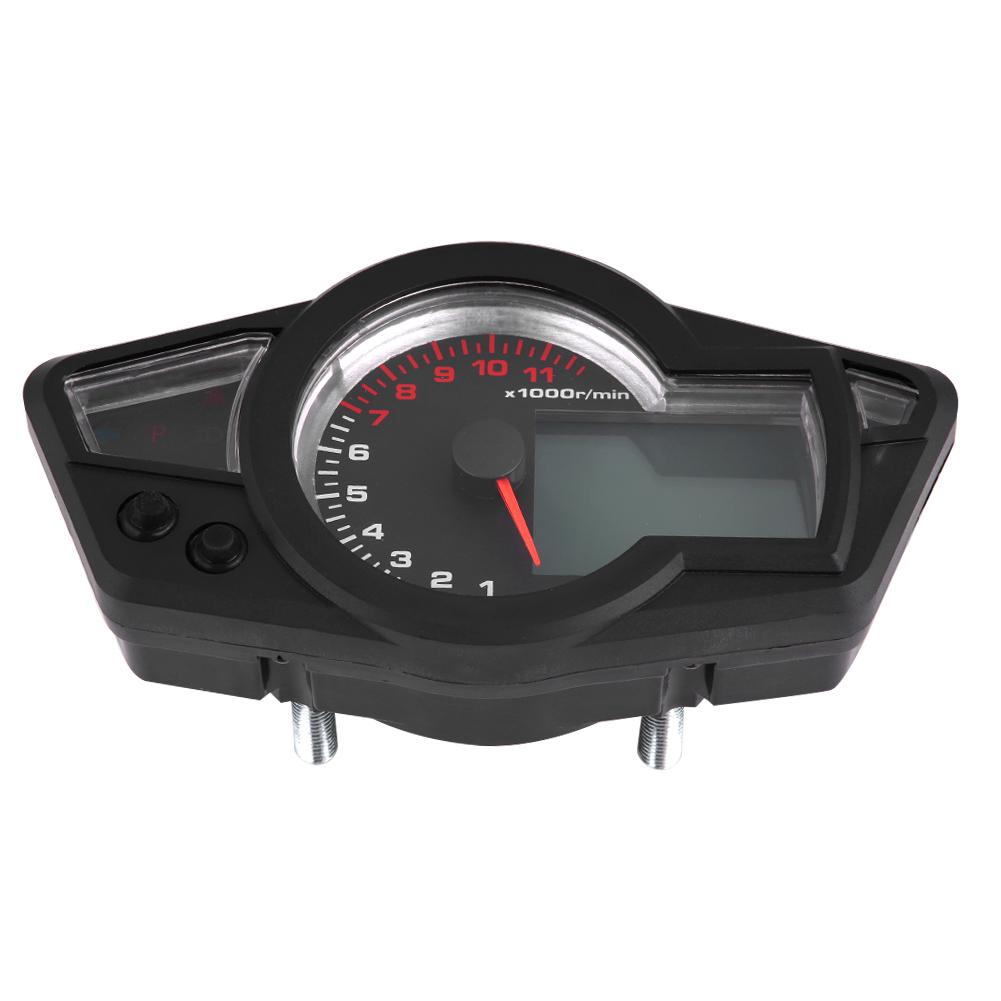 Phổ Xe Máy Kỹ Thuật Số LCD Đo Dặm Speedometer Tachometer 15000 VÒNG / PHÚT với Cảm Biến Tốc Độ