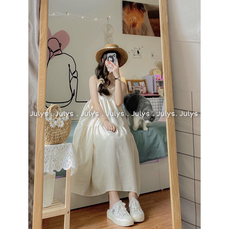 [Mã FAGREEN245 giảm 10% tối đa 30K đơn 99K] Váy maxi dáng babydoll hai dây (ảnh thật shop chụp kèm video) | BigBuy360 - bigbuy360.vn