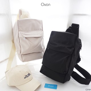 Balo thời trang đeo chéo Unisex canvas màu trơn Ovan.vn C3104