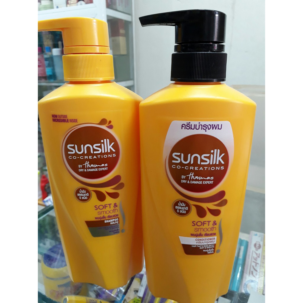 Dầu xả,dầu gội Sunsilk Thái Lan vàng 450ml